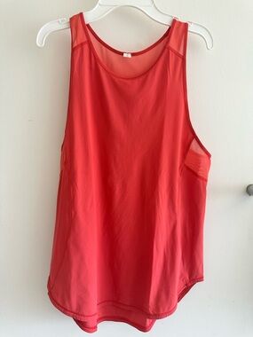 lululemon athletica Coral Red sculpt top